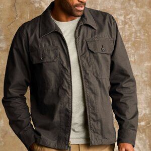 Line of Trade Men's Corbin Service Jacket Charcoal 100% Cotton Size M EUC